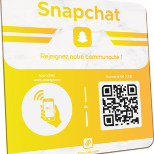 Plaque Snapchat - NFC & QR Code