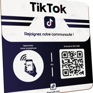 Plaque Tik Tok - NFC & QR Code