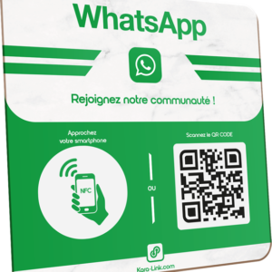 Plaque WhatsApp - NFC & QR Code